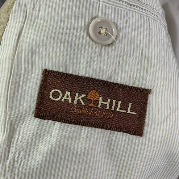 Oak Hill Linen Blazer Jacket Men 58L Beige Oversize DXL Sport Coat Suit Jacket